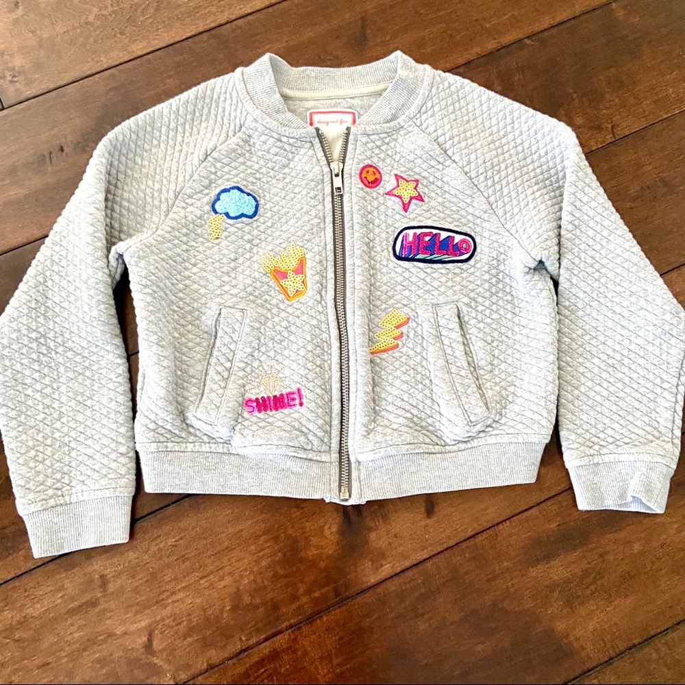Gymboree Girls Grey Zip Up Jacket